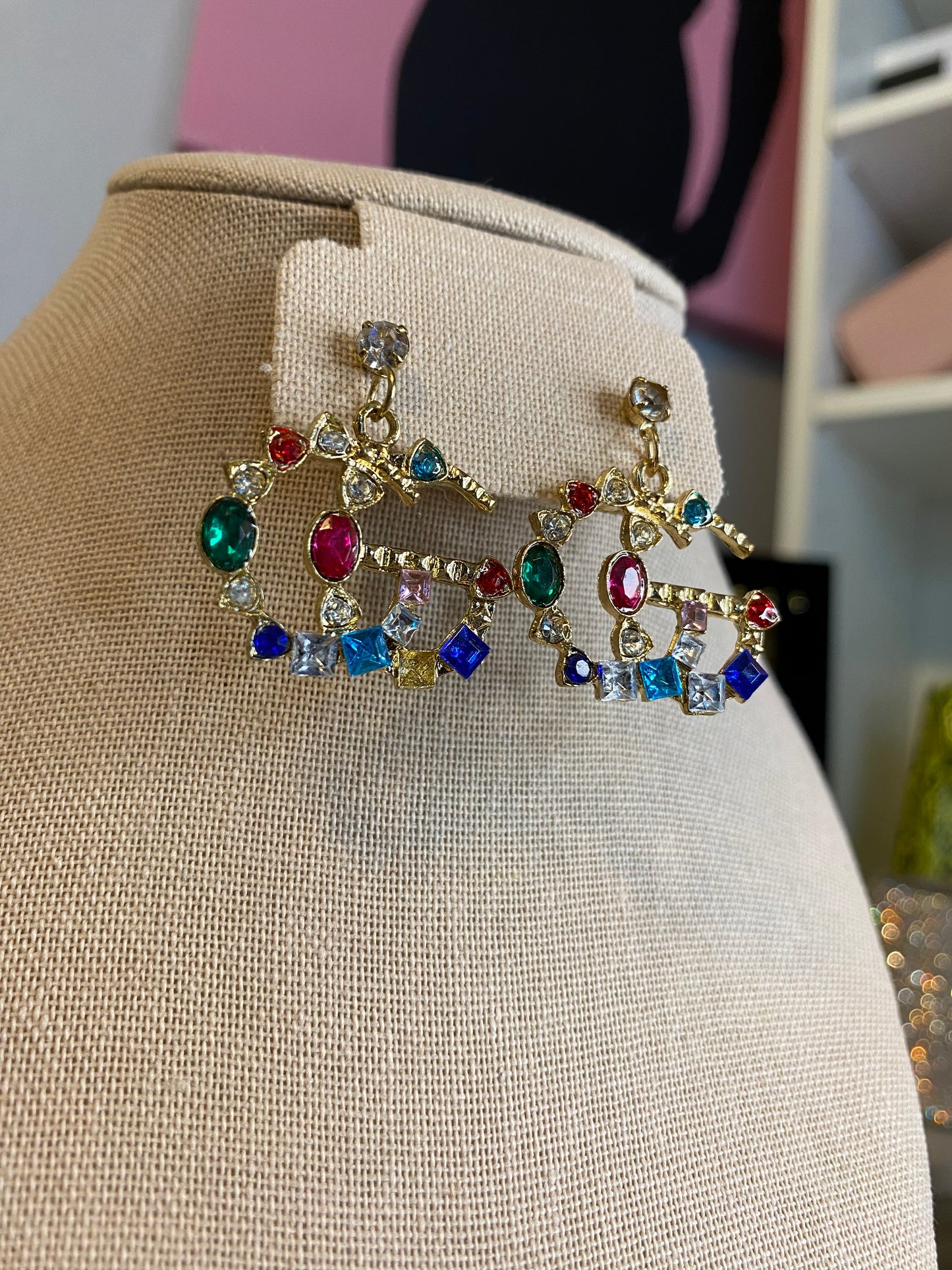 Colorful GG earrings