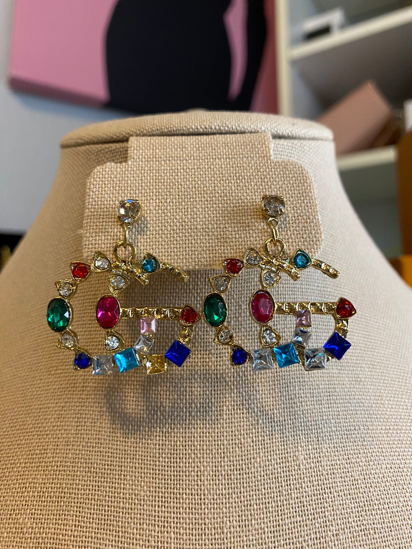 Colorful GG earrings